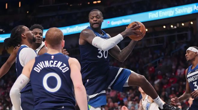 NBA 季后赛森林狼下克上，戈贝尔兰德尔等球员大放异彩