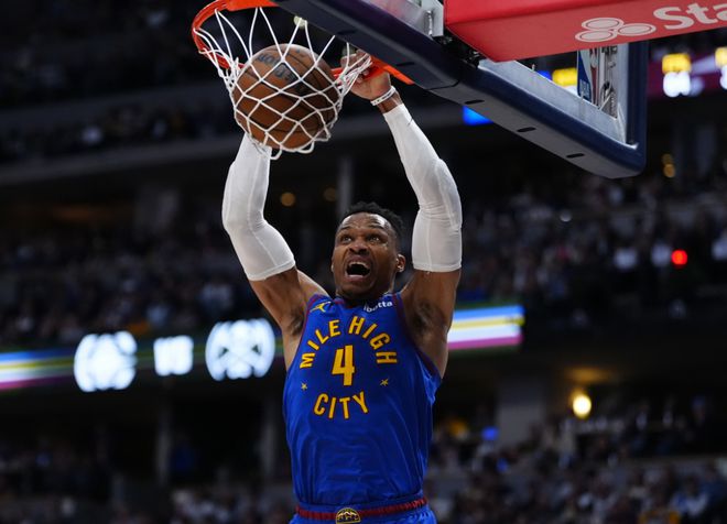 NBA 季后赛首轮抢七大战：掘金大胜快船，哈登鲍威尔低迷