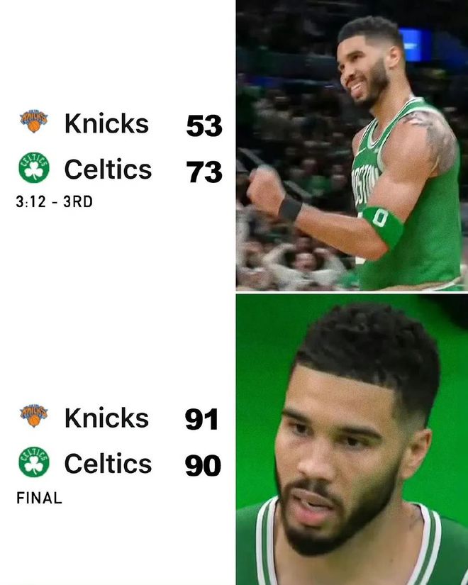 NBA 季后赛惊现奇景！凯尔特人两次领先 20 分惨遭尼克斯逆转