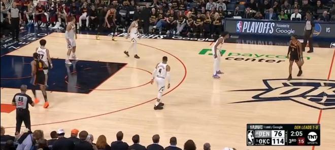5月8号上午9点30分NBA季后赛西部次轮：掘金与雷霆第2场比赛战况