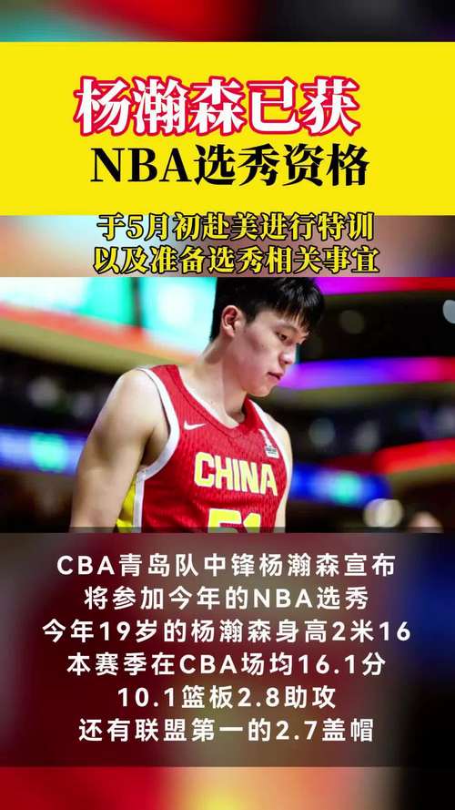 19岁杨瀚森美国备战NBA选秀，特训刻苦盼提升投篮增选秀前景