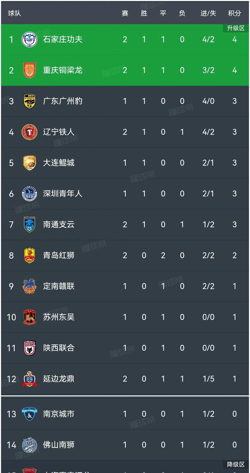 2025中甲联赛第6轮战报：重庆铜梁龙客场1-0南京城市豪取6连胜领跑积分榜