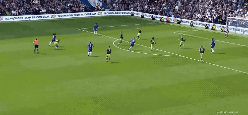 英超第34轮切尔西1-0埃弗顿，杰克逊破门终结13场球荒，蓝军暂升至第四